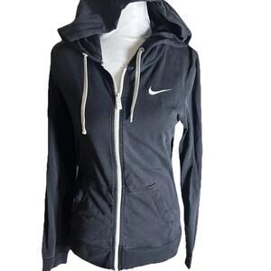 Nike Embroidered Zip Up Hooded Long Sleeve Shirt Jacket SzS Women’s Sporty Light